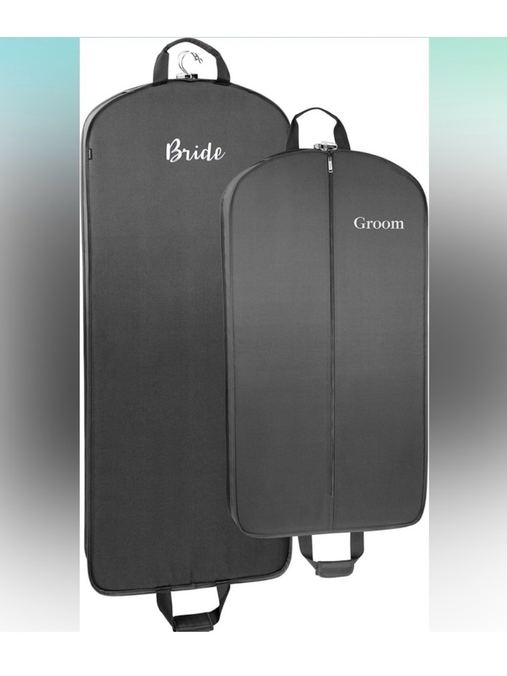 Wally Garment Bags - Bride and Groom wedding